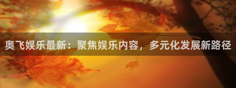 威廉希尔(williamhill)游戏官网版：奥飞娱乐最新：聚焦娱乐内容，多元化