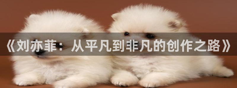 威廉希尔(williamhill)招商：《刘亦菲：从平凡到非凡的创作之路》
